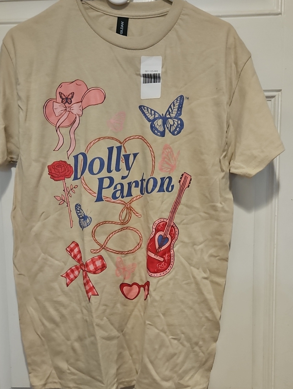 Dolly Parton Beige Graphic Tee for Kids